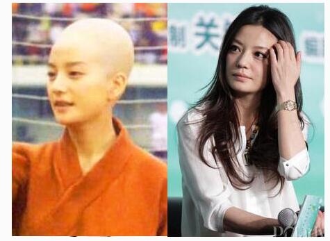为戏真剃光头的女明星各种脸型光头效果图片