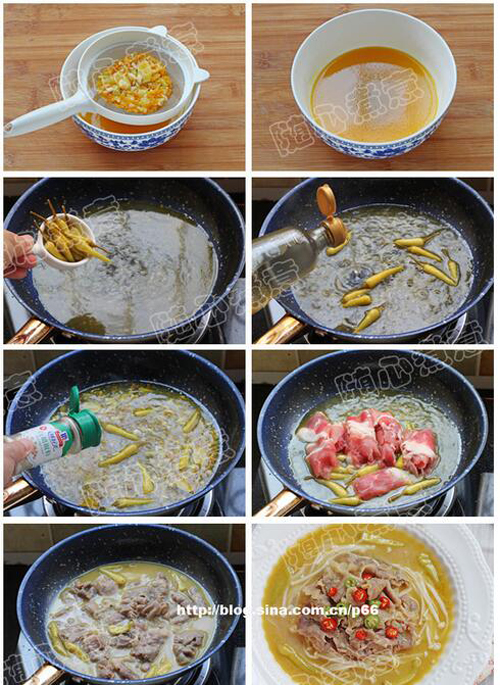 酸汤肥牛金针菇的做法大全