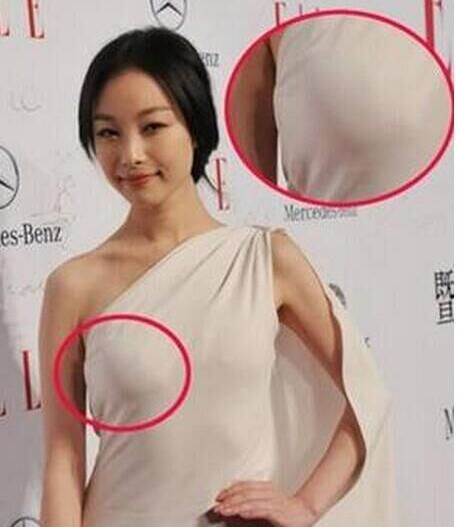 不戴胸罩的中国女明星