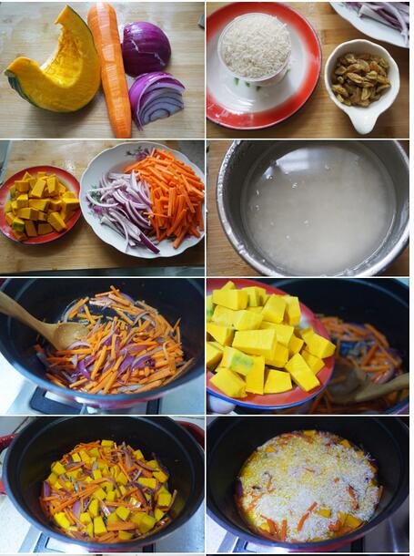 南瓜手抓饭的做法大全