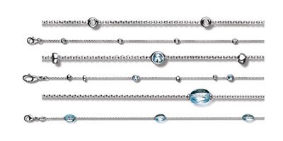 优雅和现代感并低调不失华丽的铂金首饰