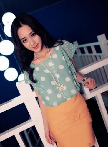 连身裤MM酷夏约会波点装