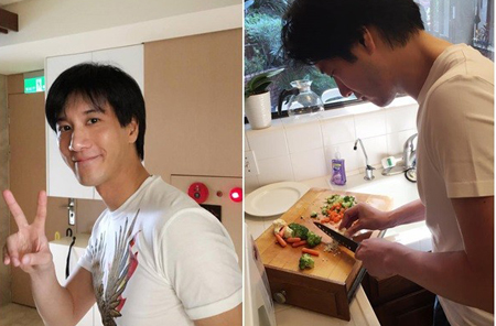 王力宏携妻子现身 王力宏为孕妻下厨