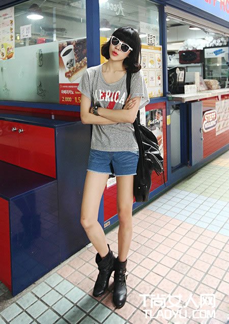 春季出街秀美腿 牛仔短裤最潮搭