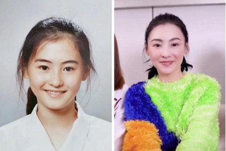 张柏芝学生时候照片曝光,网友:这才是真的美人胚子