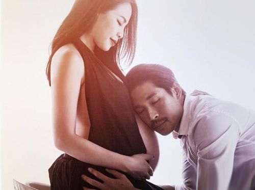 蓝钧天老婆Fiona一起拍怀孕纪录唯美写真图片