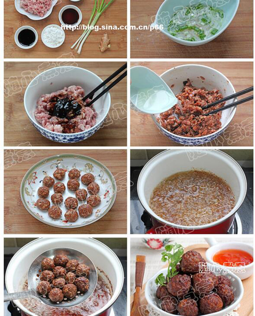 油炸肉丸子的做法大全图解