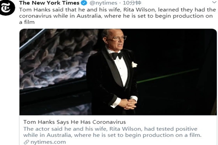 美国影星汤姆汉克斯夫妇感染新冠肺炎,汉克斯主演电影揭秘