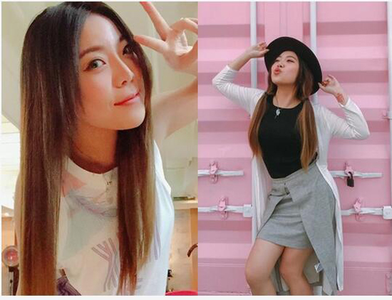 梁云菲腿成m型高清图