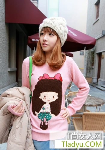 休闲厚外套 糖果毛衣 短裙迷倒他